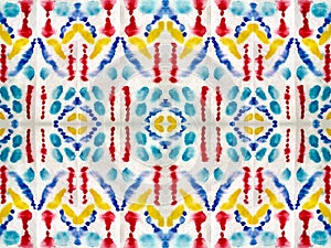 Seamless Traditional Pattern. Rich Repeated Ikat