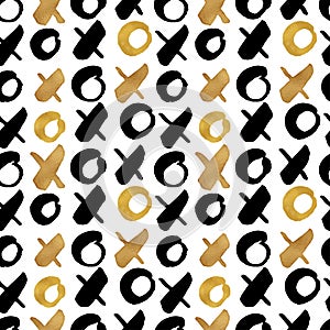 Seamless trendy blog background textures with hand drawn gold an