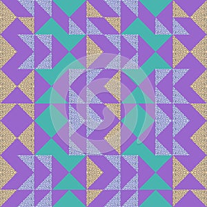 Seamless trendy triangle memphis abstract pattern. Good design for scarf, hijab, and blanket.
