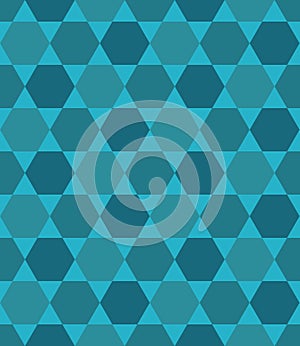 Seamless Triangle Hexagon Shape Background Pattern Blue Green