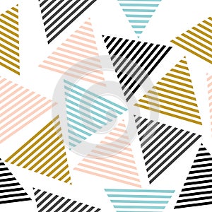 Seamless triangle pattern. Vector background. Geometric abstract texture