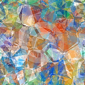 Seamless trigonous polygonal pattern