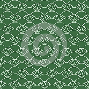 Seamless tropical pattern. Green color vector hand drawn background. Doodle sketch. Scrapbook, gift wrapping paper or textiles.