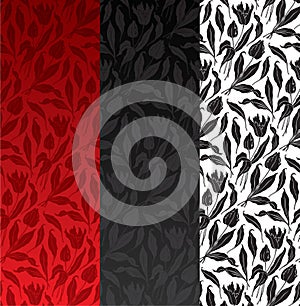 Seamless tulips pattern (vector)