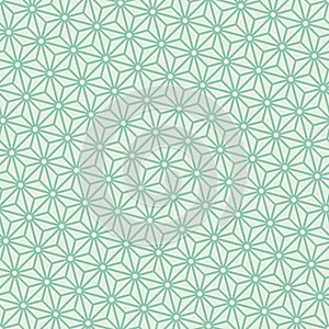 Seamless turquoise diagonal japanese asanoha pattern vector