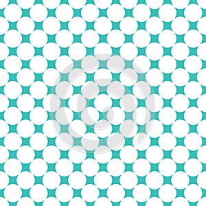 Seamless turquoise polka dots pattern texture background