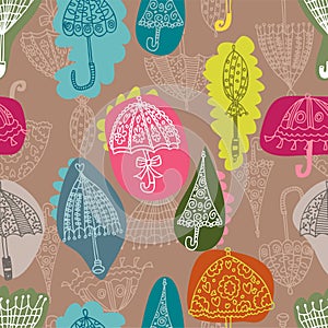 Seamless umbrella pattern