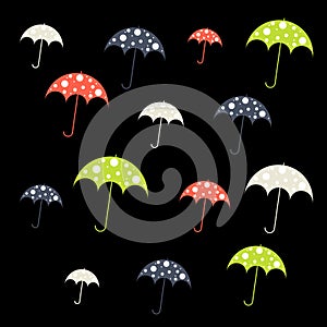 Seamless umbrella pattern. Vector illustration