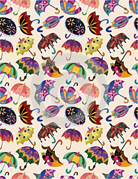 Seamless umbrellas pattern