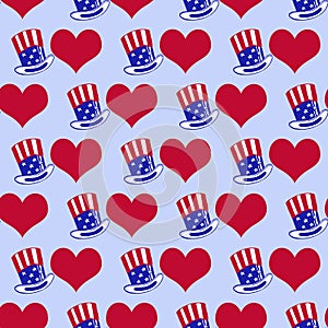 Seamless Uncle Sam Hat Texture