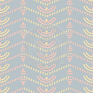 Seamless uncomplicated pattern with striped zigzag