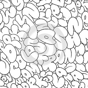 Seamless USA city typography background pattern graffiti style