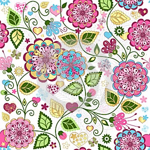 Seamless valentine colorful pattern