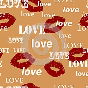 Seamless valentine pattern photo