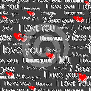 Seamless valentine pattern photo