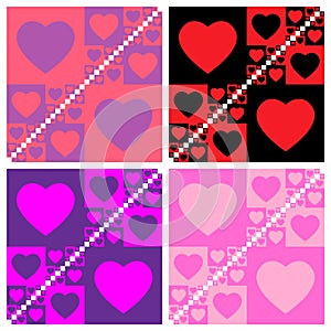 Seamless valentine patterns
