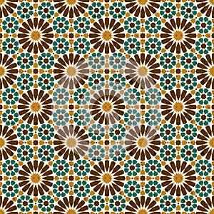 Seamless vector arabic geometric traditional pattern. design for tiles, covers, packaging