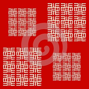 Seamless vector authentic fabric pattern with african adinkra symbols