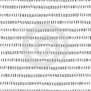 Seamless vector background black hand drawn vertical lines in horizontal rows on white background. Monochrome design. Hand drawn