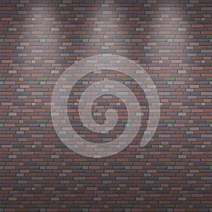 Seamless vector background of a brick wall
