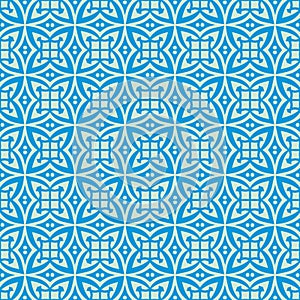 Beautiful windows design seamless background pattern illustration in blue tone