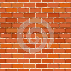 Seamless vector brick wall.