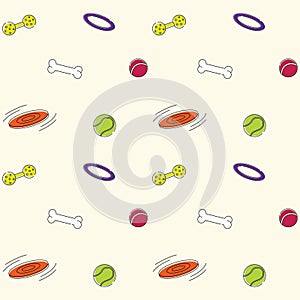 Seamless vector bright pattern for pet store dog toys