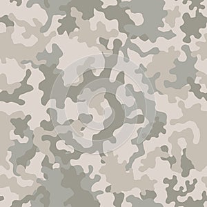 Seamless vector camouflage pattern. Military camouflage texture. Light brown soldier desert camo. Fabric textile print designs.