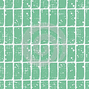 Seamless vector checkered pattern. Creative geometric pastel background with rectangles. Grunge texture with attrition, cracks and