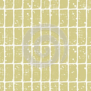 Seamless vector checkered pattern. Creative geometric pastel background with rectangles. Grunge texture with attrition, cracks and