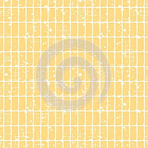 Seamless vector checkered pattern. Creative geometric pastel background with rectangles. Grunge texture with attrition, cracks and