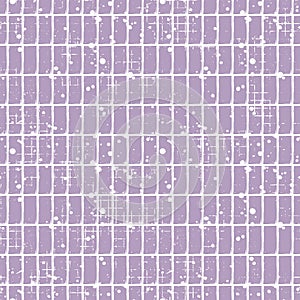 Seamless vector checkered pattern. Creative geometric pastel background with rectangles. Grunge texture with attrition, cracks and