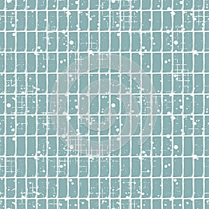 Seamless vector checkered pattern. Creative geometric pastel background with rectangles. Grunge texture with attrition, cracks and