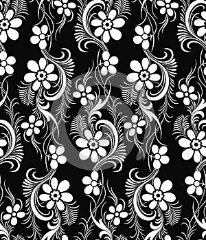 Seamless vector damask wallpaper