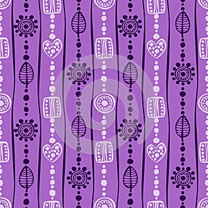 Seamless vector decorative hand drawn pattern.