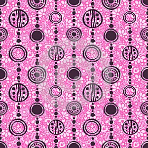 Seamless vector decorative hand drawn pattern.