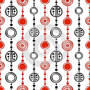 Seamless vector decorative hand drawn pattern.