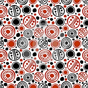 Seamless vector decorative hand drawn pattern.