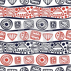 Seamless vector decorative hand drawn pattern.