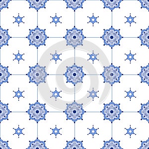 Seamless vector delftware pattern