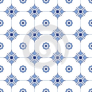 Seamless vector delftware pattern