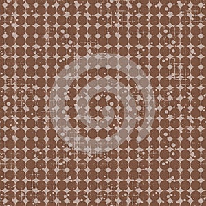 Seamless vector dotted pattern. Creative geometric background with circles. Grunge texture with attrition, cracks and ambrosia. Ol