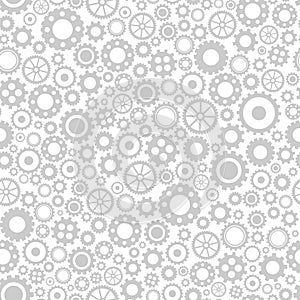 Seamless vector flat background with gears on white background. eco friendly technology wallpaper. Technology