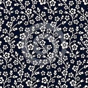 Seamless vector floral hand drawn pattern. seamless template in swatch panel. design for textile, print, packaging