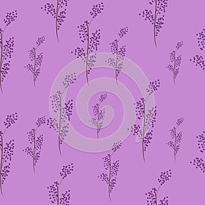 Seamless Vector Floral pattern design. Small flowers purple, for fabric, textile, gift wrapping, wall paper