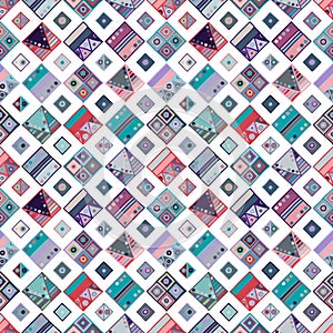 Seamless vector geometrical pattern, hand drawn decorative elements. Graphic design, drawing illustration. Print for fabric,