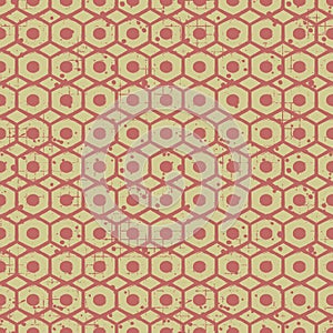 Seamless vector grunge pattern. Creative geometric background with nut. Grunge texture with attrition, cracks and ambrosia.