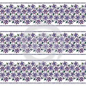 Seamless vector hand drawn floral pattern. Colorful Background with flowers, leaves. Decorative cute graphic line drawing illustra