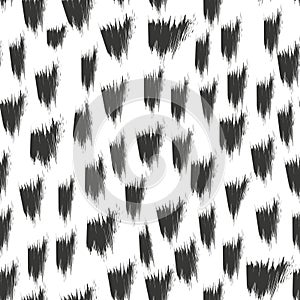 Seamless vector leopard pattern on white background