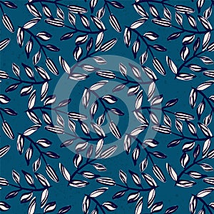 Seamless vector naturel pattern with hand drawn branches